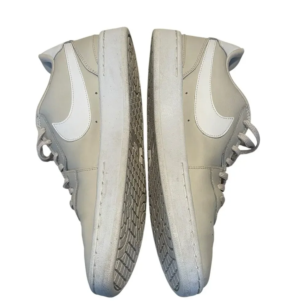 Nike Court Blanc Leather Sneakers Tan White Low Top Women's 9.5 Casual Shoes